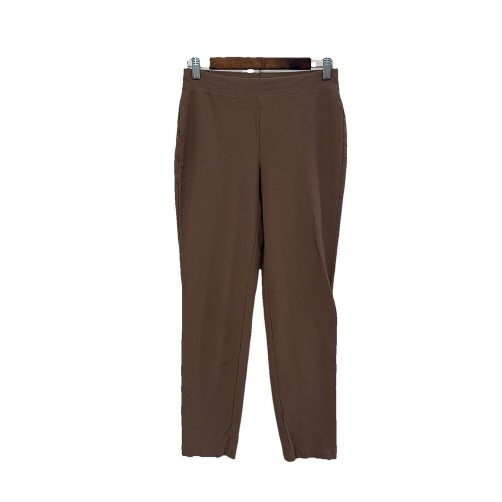 EILEEN FISHER Womens Pants XS Khaki Pull On Tapered Ankle minimalist capsule